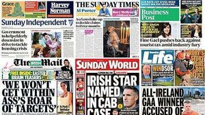 What the papers say: Sunday's front pages What the papers say: Sunday's front pages