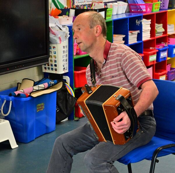 Conor Murphy on the accordion