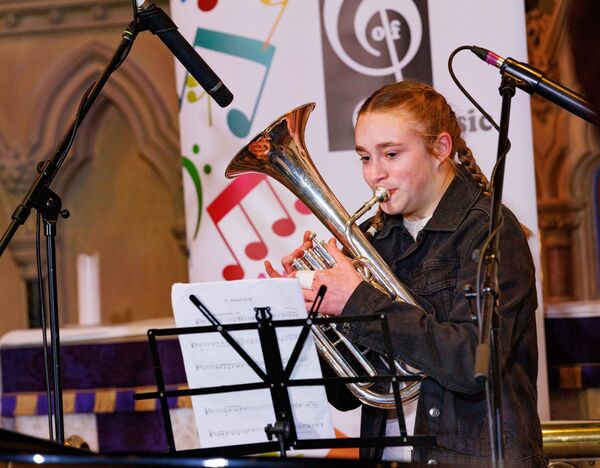 Kelly Ann O'Neill on the tenor horn