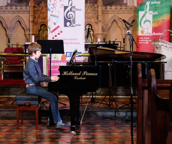 Victor Bogdan performing at the Carlow College of Music prizewinners concert in aid of Carlow NS in St Mary's Church, Carlow Photos: michaelorourkephotography.ie
