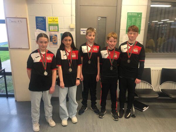 Slaney Valley were silver medalists in U14 draughts. 