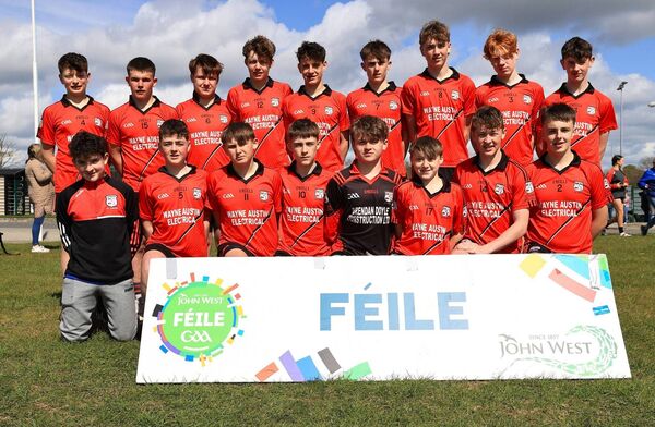 The Kildavin/Clonegal team that was defeated in the Feile division 1 football final. The Kildavin/Clonegal team that was defeated in the Feile division 1 football final.