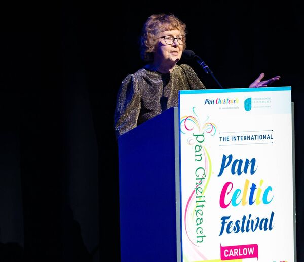Bríde de Róiste from the Pan Celtic Festival committee welcomes everyone to Carlow at the festival's official opening  Bríde de Róiste from the Pan Celtic Festival committee welcomes everyone to Carlow at the festival's official opening