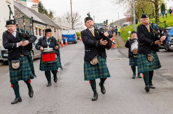 Members of the Rathdrum Pipe Band