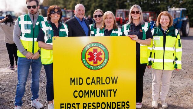 <p>At the tractor run in aid of the Mid Carlow Community First Responders were Niall Larkin, Helena Hollick, deputy John McGuiness, Louise Nolan, Trina Roberts, Liz Murphy and Eilis Crawford Photos: michaelorourkephotography.ie</p>