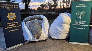 Two men arrested after seizure of drugs worth €10 million in Co Clare Two men arrested after seizure of drugs worth €10 million in Co Clare