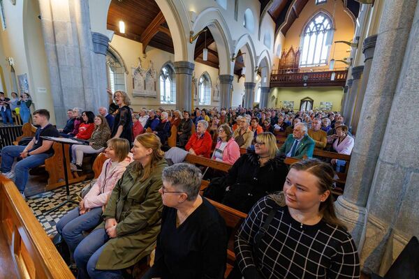 Part of the large attendance at the Cór na nÓg concert in St Clare's Church