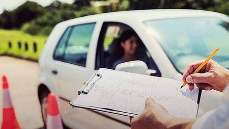 Failed driving test applicant punched and kicked the car during test
