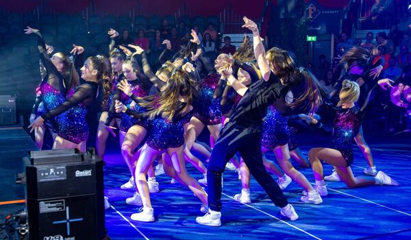 The age 14 plus group perform their lyrical dance