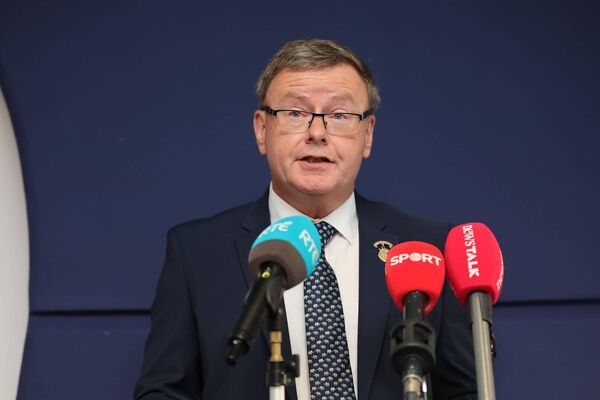 President of the Camogie Association, Brian Molloy speaks to the assembled media after the conclusion of the Photo: ©INPHO/Bryan Keane President of the Camogie Association, Brian Molloy speaks to the assembled media after the conclusion of the Photo: ©INPHO/Bryan Keane