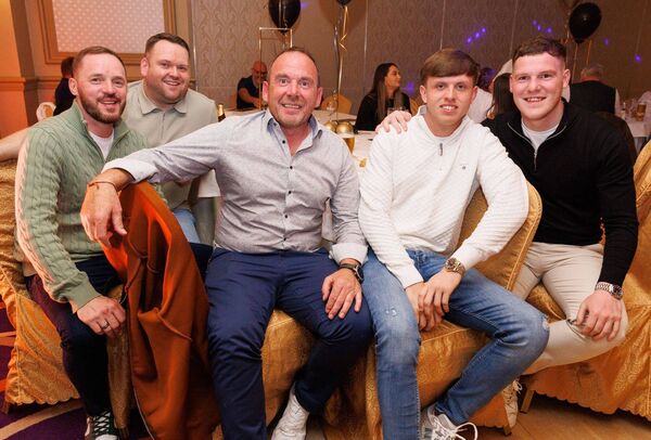 Snapped at Ber Horohan's 50th birthday party were Ciaran Rea, James McMillan, Declan Doran, Mikee Horohan and Chris Bermingham Snapped at Ber Horohan's 50th birthday party were Ciaran Rea, James McMillan, Declan Doran, Mikee Horohan and Chris Bermingham