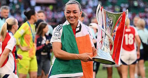 Katie McCabe stars as Arsenal beat Barcelona to claim Champions League