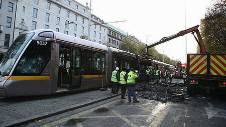 Man who started fire on Luas during Dublin riots to be sentenced in October