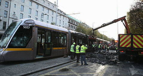 Man who started fire on Luas during Dublin riots to be sentenced in October