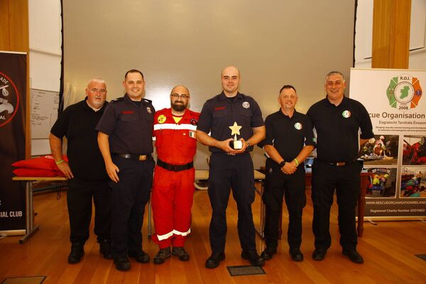 Placed first in the pit one trauma challenge, Mick Tobin (ROI), Danial Fitzpatrick, Ronan Boyle, Anthony Byrne and Mick Gahan (ROI)