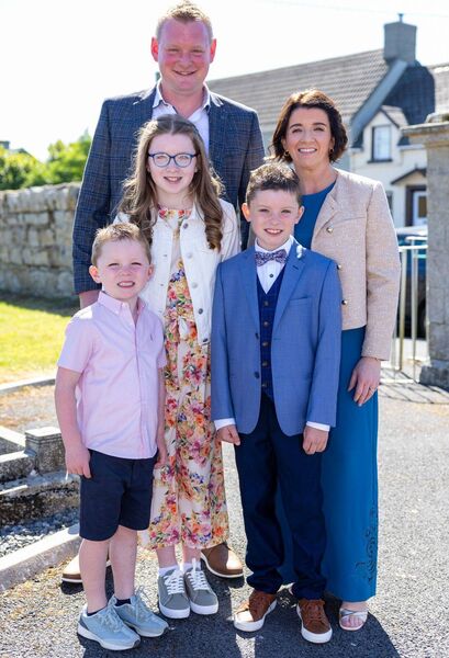 Liam Quirke and his family