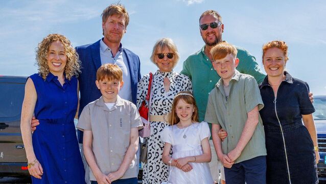 <p>Nancy Ní Dhochartaigh and her family </p>