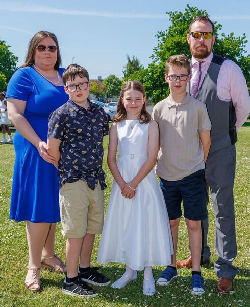 Lily Nic Aodha with her family