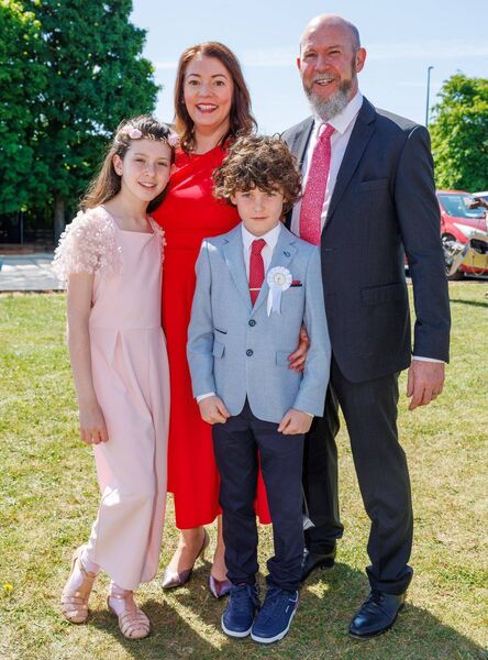 Devin Ó Cléirigh with his family