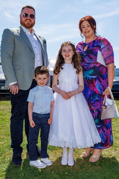 Chloe Ní Ghladaine with her family