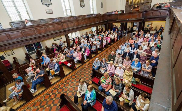 The audience enjoying the concert in St. Mary's Church