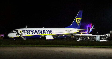 Ryanair flight forced to make emergency landing as nine injured