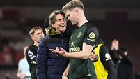 Nathan Collins hopes Thomas Frank remains at Brentford after international break
