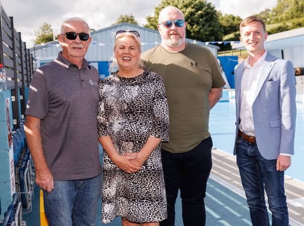 Minister Jennifer Murnane OConnor, cllr Daniel Pender, Mark Devine and Paddy Gardiner of Bagenalstown Tidy Towns