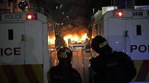 17 police officers injured during second night of violence in Ballymena 17 police officers injured during second night of violence in Ballymena