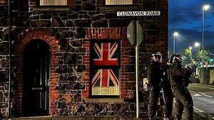 Police come under attack during third night of disorder in Ballymena Police come under attack during third night of disorder in Ballymena