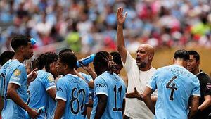 Pep Guardiola says referee’s decision to dismiss Rico Lewis was ‘unnecessary’ Pep Guardiola says referee’s decision to dismiss Rico Lewis was ‘unnecessary’