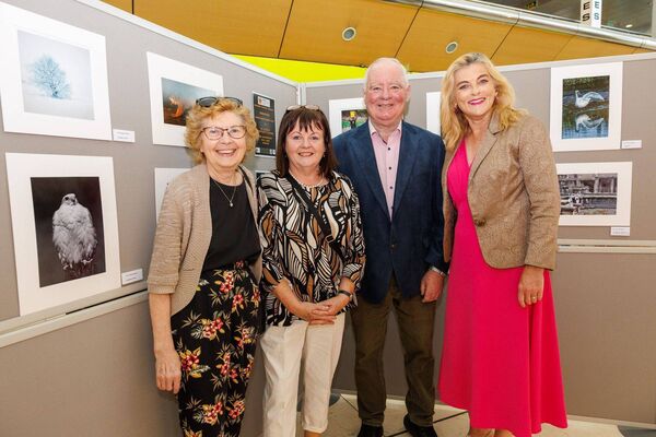 At the opening of the exhibition were Cynthia Ní Mhurchú MEP, cllr John Pender, Nuala Grogan and Bríde de Róiste