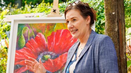 Renowned artist Jacinta launches stunning exhibition of paintings