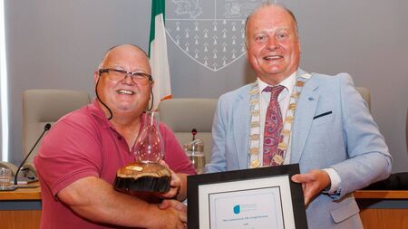 Michael’s face was a picture when he found out he’d won a cathaoirleach award