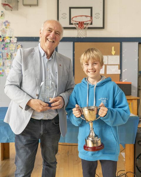 Overall winner Noah Murphy with local author John MacKenna Overall winner Noah Murphy with local author John MacKenna