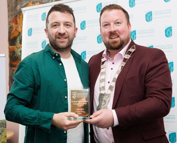 James Foley receives his Cathaoirleach Award