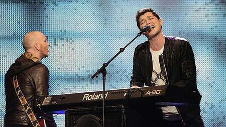 The Script pay tribute to late guitarist Mark Sheehan during Glastonbury set