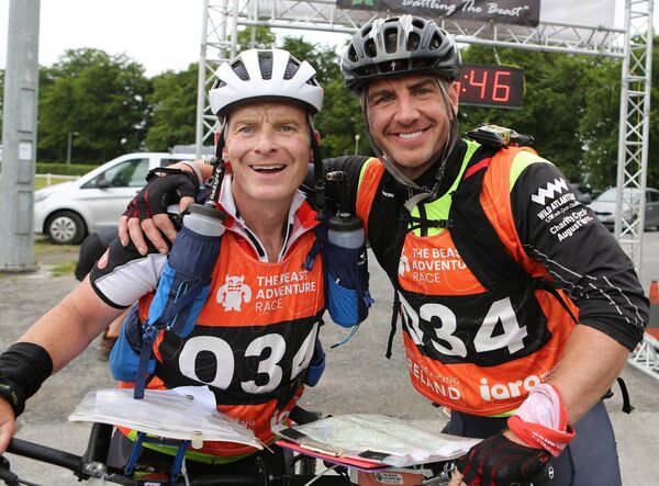 Alan Heaney and Brendan Barrett, who took part in the Beast Adventure Race in Carlow