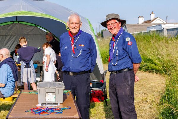 Chairman Colin Whelan (left) and Kevin Murphy, cub scout leader