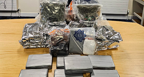 Man (30s) arrested and €2.2 million worth of drugs seized in Co Laois and Dublin