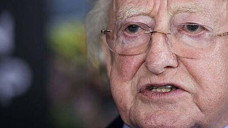 Michael D Higgins lays wreath to mark National Day of Commemoration