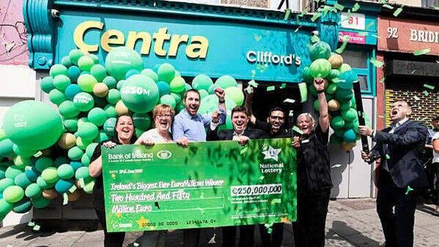 'We’re looking at holiday homes in the sun': Family syndicate collect €250m lotto jackpot