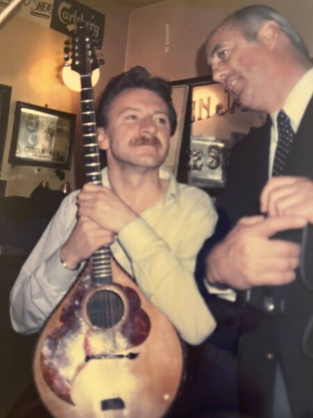 Colman with musician Donal Lunny Colman with musician Donal Lunny