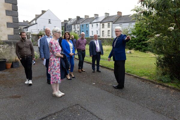Rev Paul Fitzpatrick gives talk on the history of St Mary's Church to Pride of Place judges Liam Hannaway and Catriona Murphy, town councillors and local community groups Rev Paul Fitzpatrick gives talk on the history of St Mary's Church to Pride of Place judges Liam Hannaway and Catriona Murphy, town councillors and local community groups