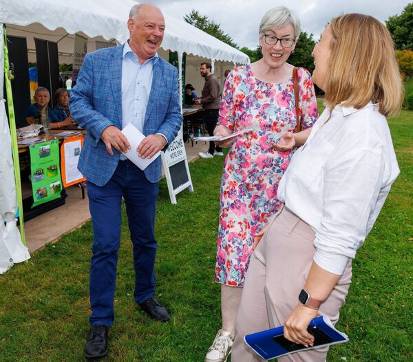 Pride of Place judges Liam Hannaway and Catriona Murphy share a laugh with Laura Kelly, community development officer at Carlow County Council Pride of Place judges Liam Hannaway and Catriona Murphy share a laugh with Laura Kelly, community development officer at Carlow County Council
