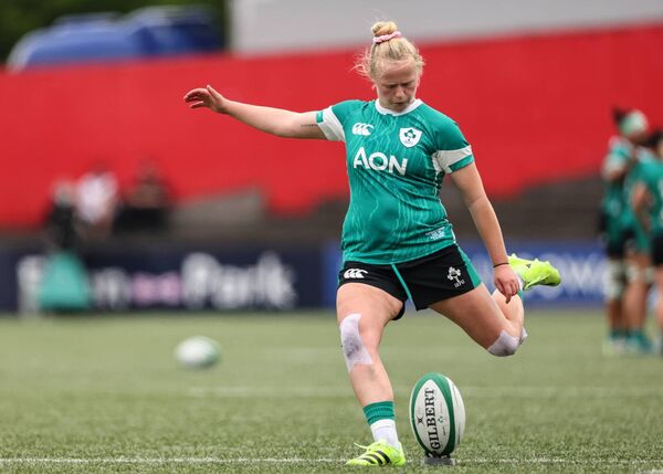 Dannah O’Brien kicked an important conversion to help Ireland to victory over Scotland Photo: ©INPHO/Ben Brady