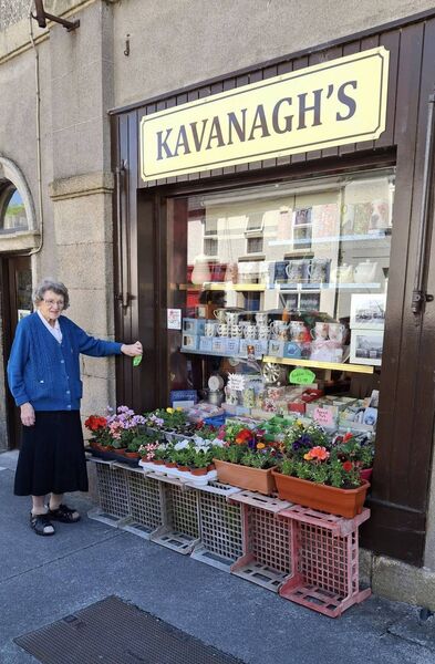 Rose outside Kavanagh's shop in Bagenalstown