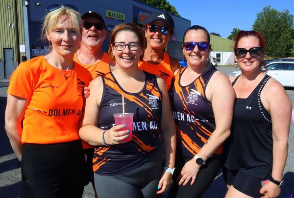 Mary Boylan, Martin Duffy, Sinead Minchin, Roisin Whitty, Jenny Regan and Karen Dempsey after the charity run Mary Boylan, Martin Duffy, Sinead Minchin, Roisin Whitty, Jenny Regan and Karen Dempsey after the charity run