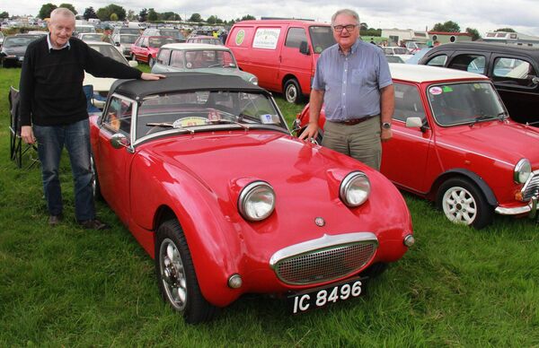 Ron Corry with Richard Codd and an Austin Healey Sprite Mk 1 1961 Photo: Paul Curran Ron Corry with Richard Codd and an Austin Healey Sprite Mk 1 1961 Photo: Paul Curran