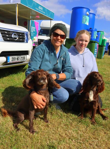 Isabelle Seale and Siobhan Herbst with their dogs Chuck and Remy Isabelle Seale and Siobhan Herbst with their dogs Chuck and Remy